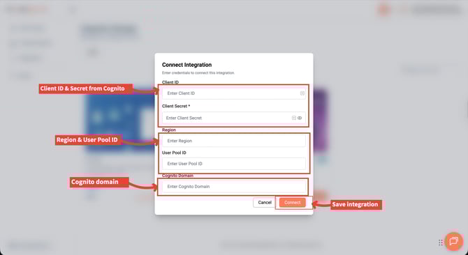 Connect Integration form