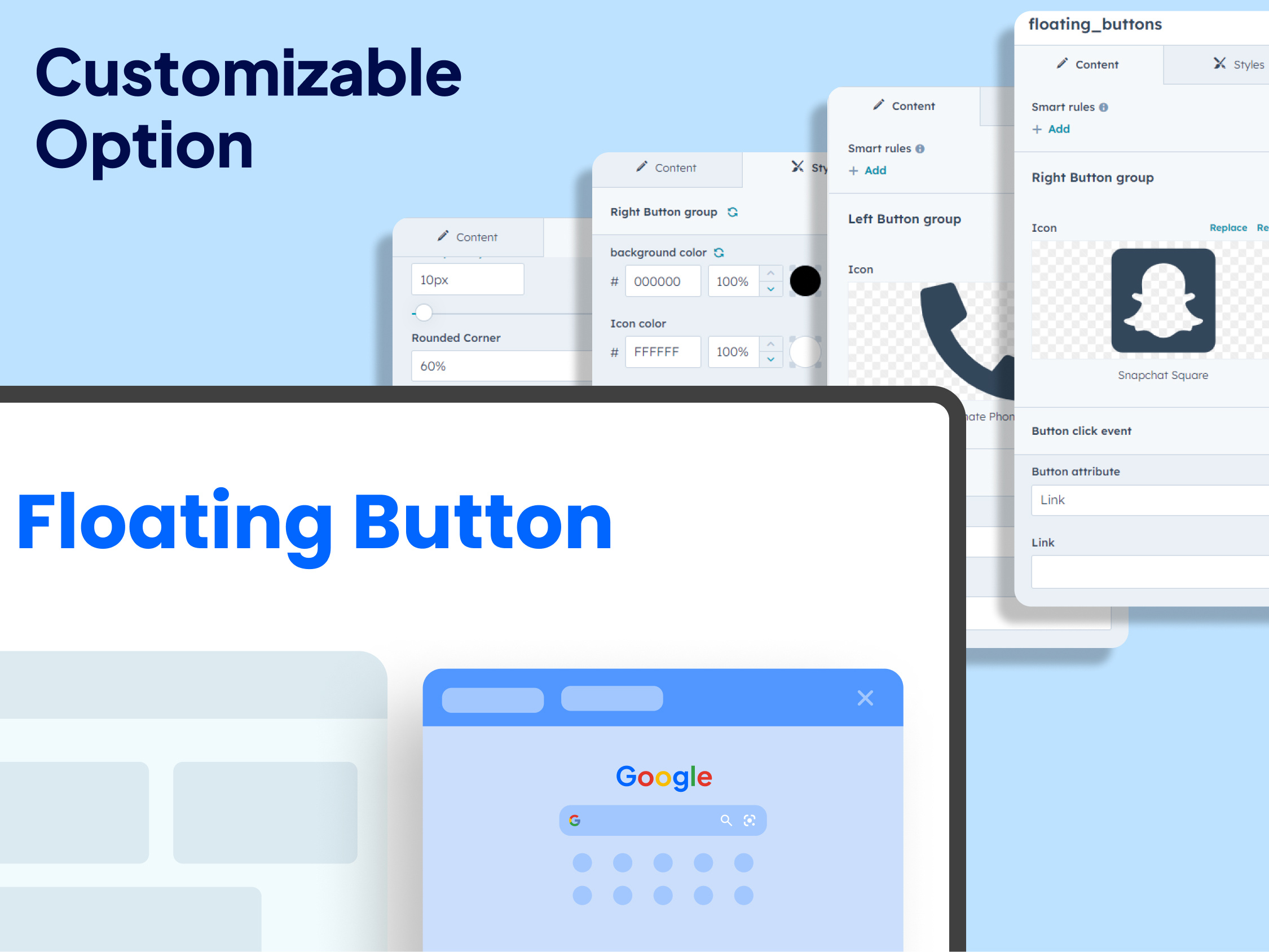 Customize Button Color, Text, & Styles