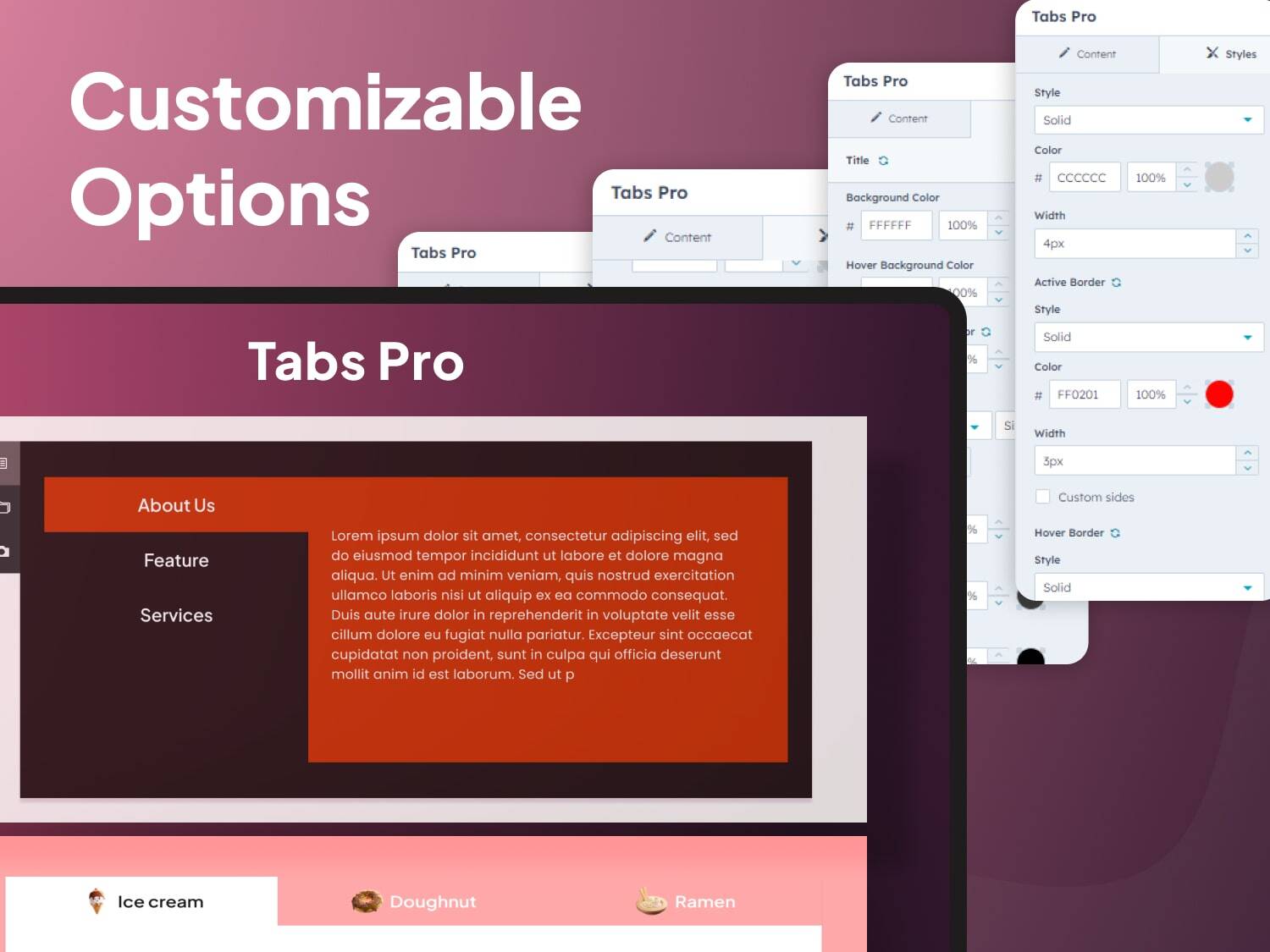 Customizable Layouts