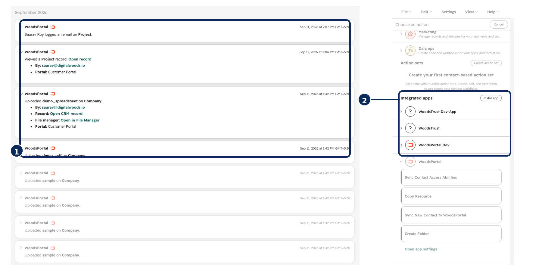 KB-HUB-02 timeline-and-workflow-actions